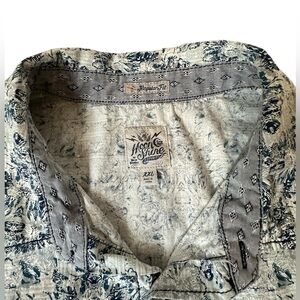 Moon Shine Camo Men's Blue Short Sleeve Shirt